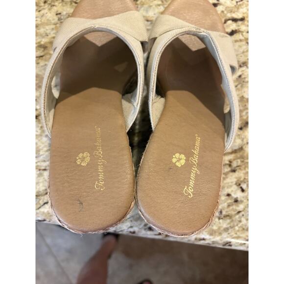 Tommy Bahama Women's Beige Slip on Wedge Sandals Size 9.5 - Picture 6 of 8